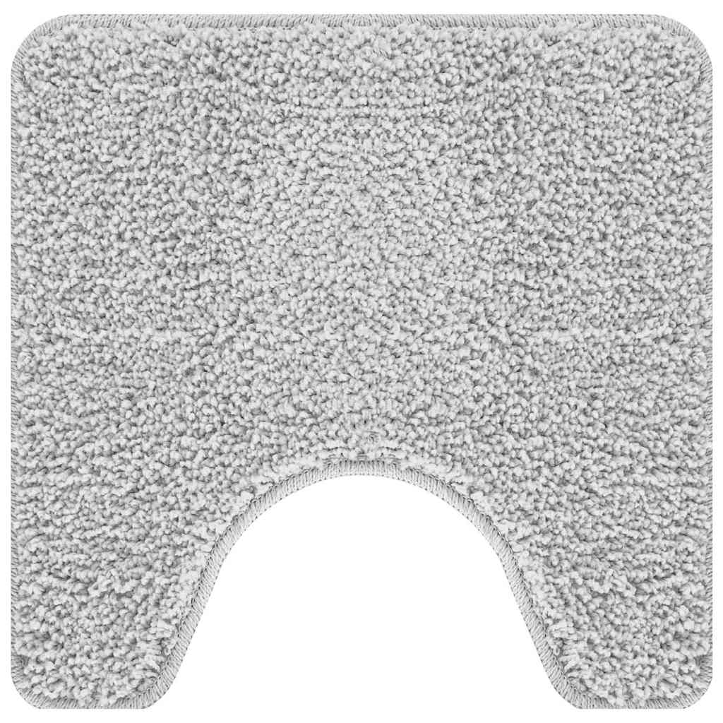 Anti-slip Bath Mat Set 3 pcs Grey 50 x 50 cm PP