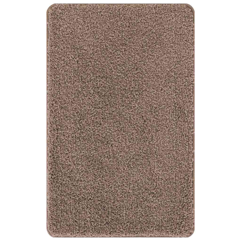 Anti-slip Bath Mat Set 3 pcs Brown 50 x 50 cm PP
