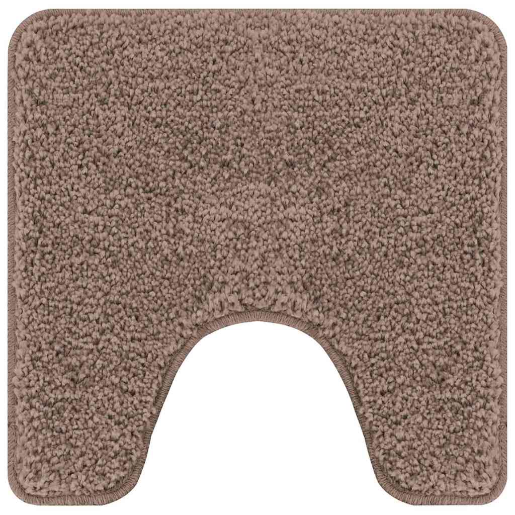 Anti-slip Bath Mat Set 3 pcs Brown 50 x 50 cm PP