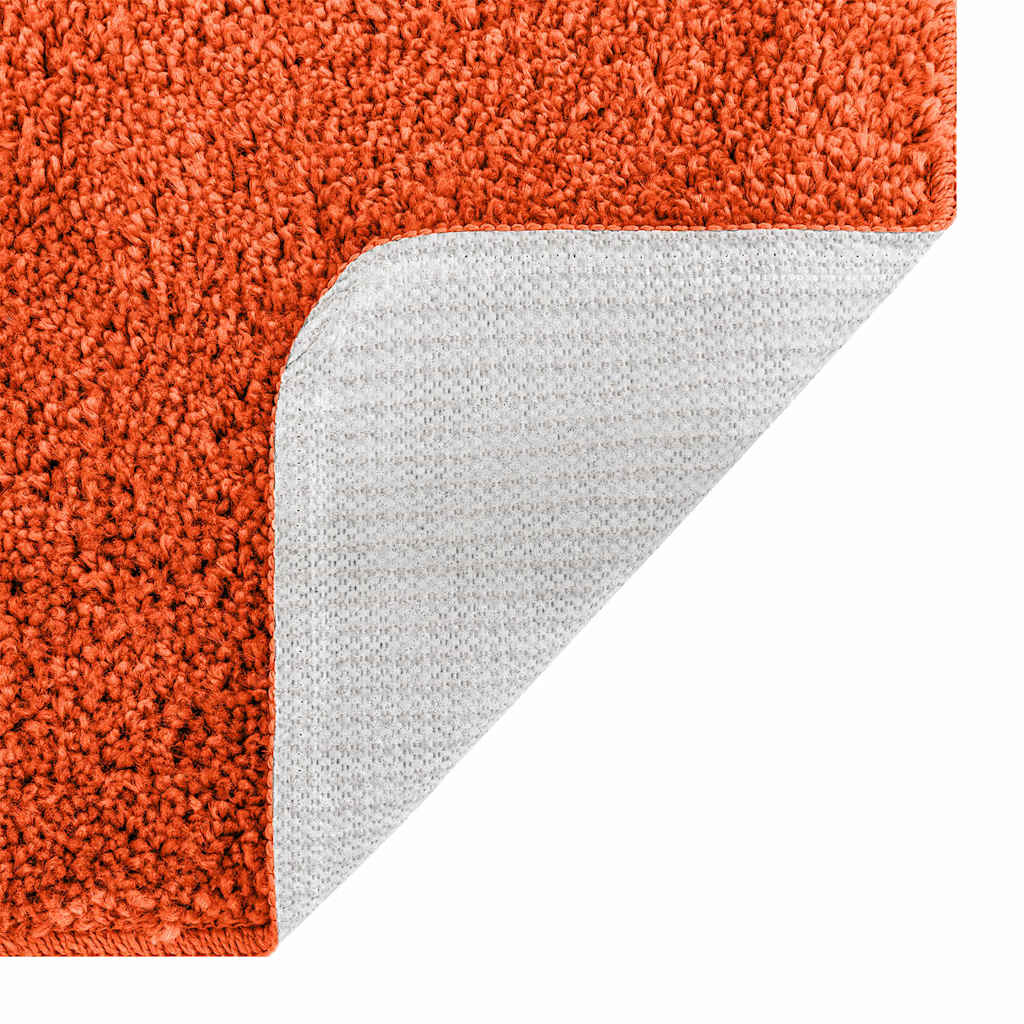 Anti-slip Bath Mat Set 3 pcs Orange 50 x 50 cm PP