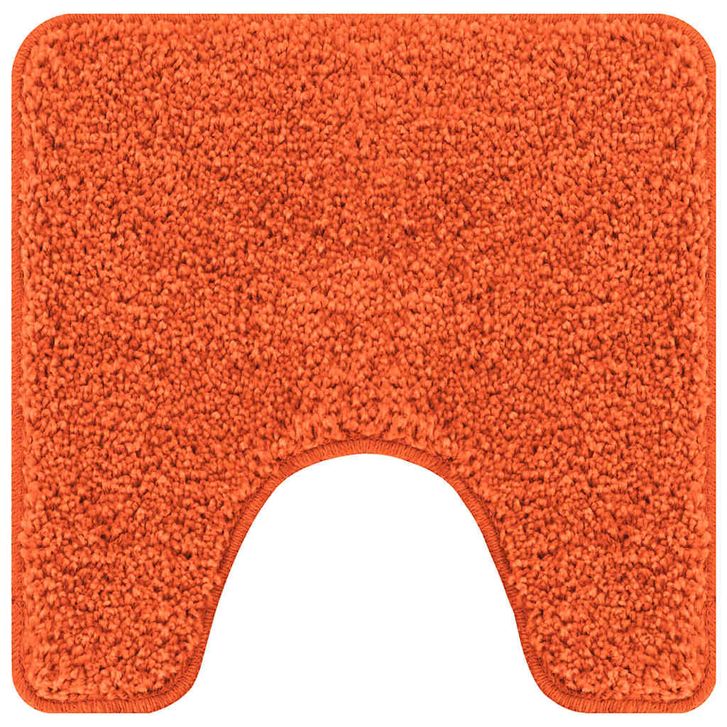 Anti-slip Bath Mat Set 3 pcs Orange 50 x 50 cm PP