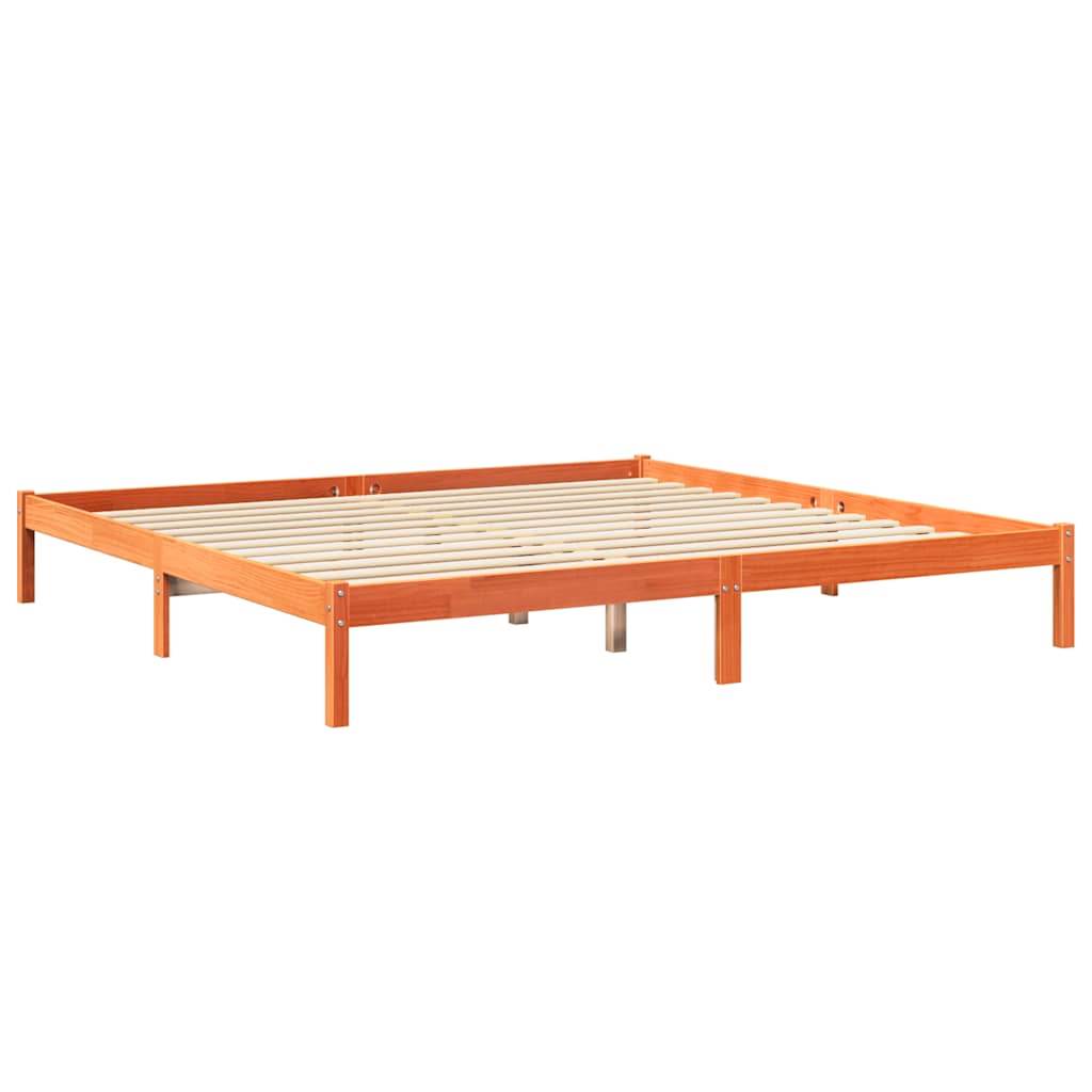 Bookcase Bed without Mattress Wax Brown 180x200 cm Solid Wood Pine