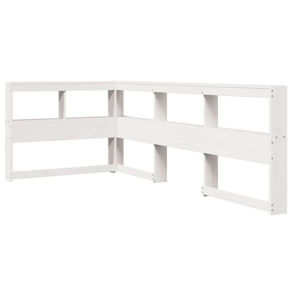 Bookcase Bed without Mattress White 100x200 cm Solid Wood Pine