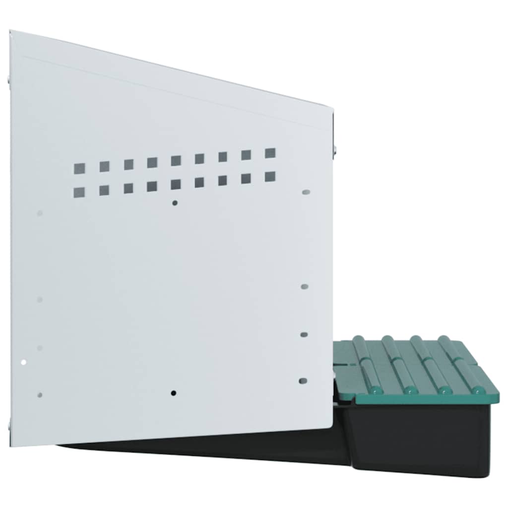 Chicken Nesting Box 2 Compartments Wall-Mounted Galvanised Steel