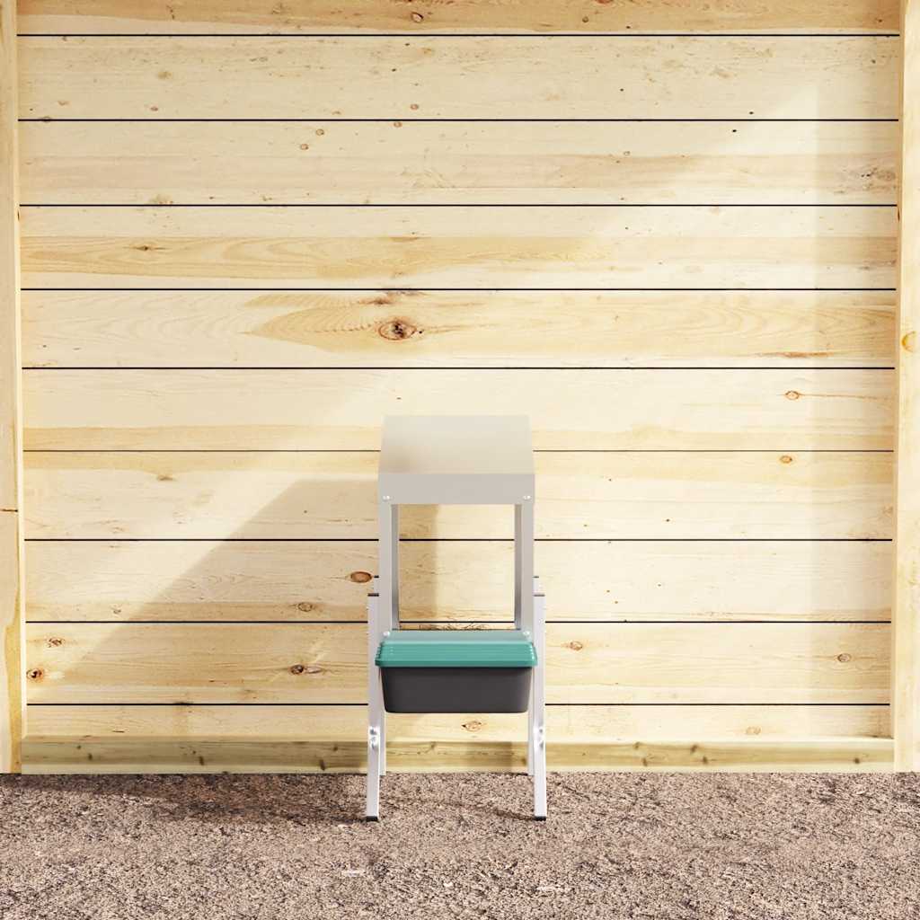 Chicken Nesting Box 1 Compartment with Legs Galvanised Steel