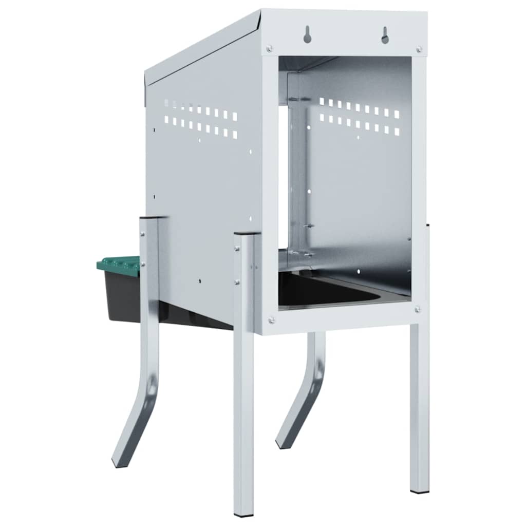 Chicken Nesting Box 1 Compartment with Legs Galvanised Steel
