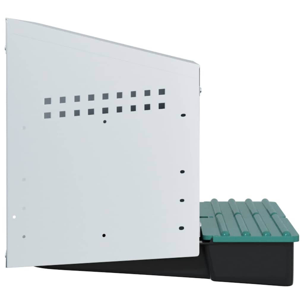 Chicken Nesting Box 2 Compartments Wall-Mounted Galvanised Steel