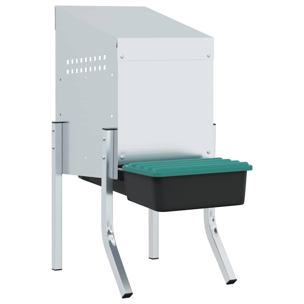 Chicken Nesting Box 1 Compartment with Legs Galvanised Steel