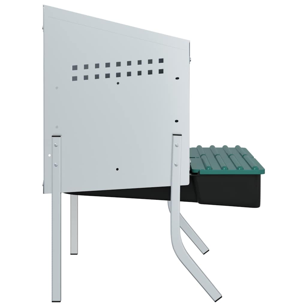 Chicken Nesting Box 2 Compartments with Legs Galvanised Steel