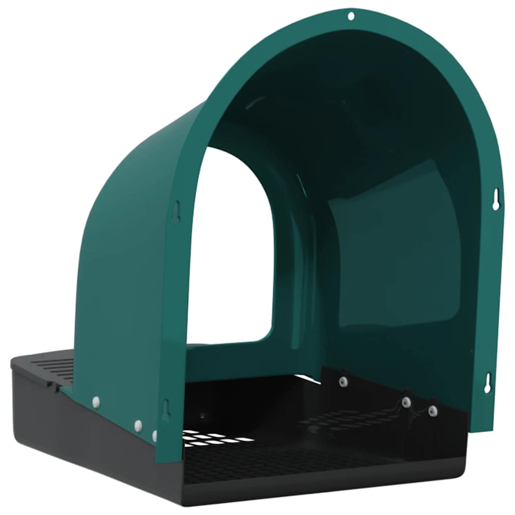 Chicken Nesting Boxes 4 pcs Wall-Mounted Dark Green Plastic