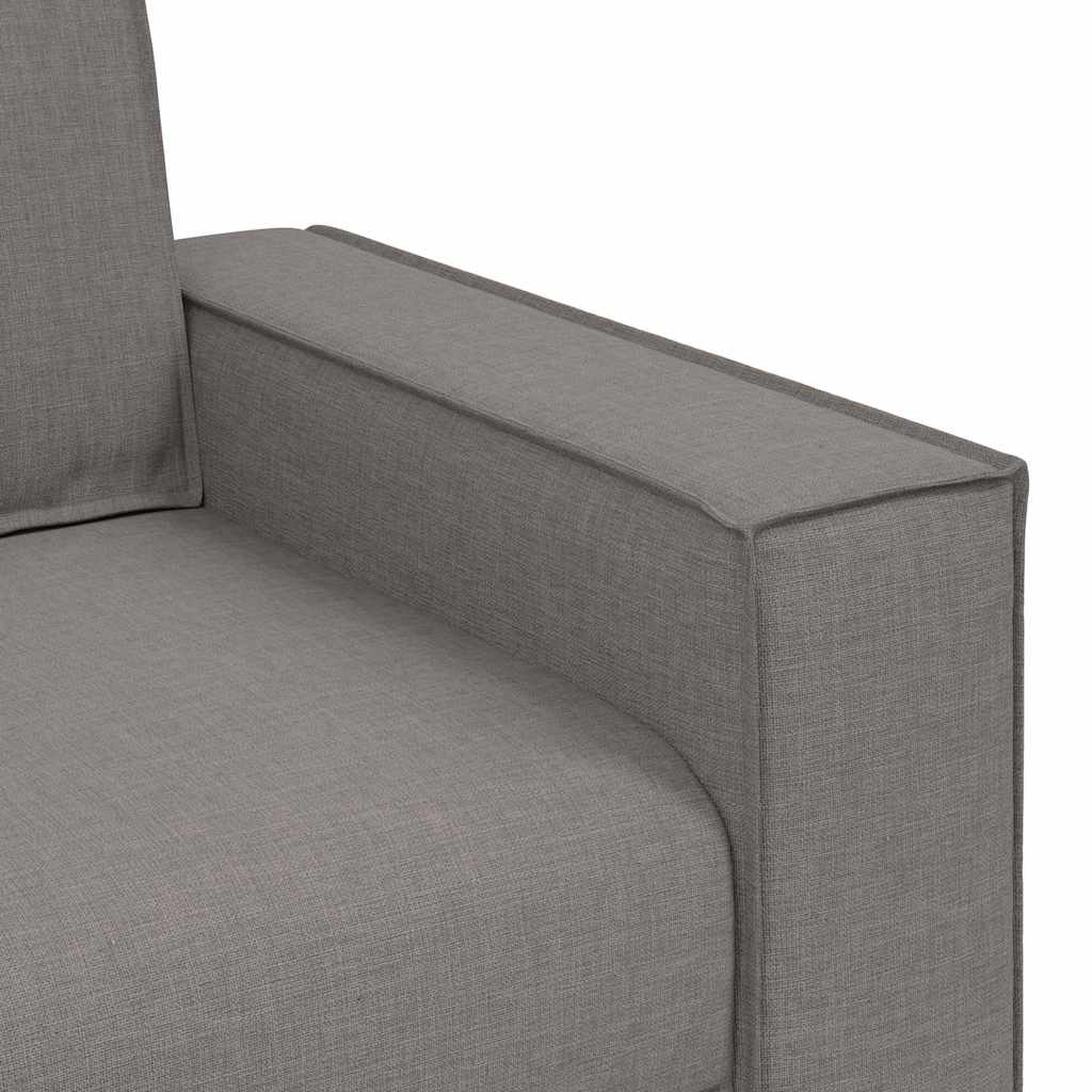 3-Seater Sofa with Cushion Taupe 220 x 78 x 84 cm Fabric