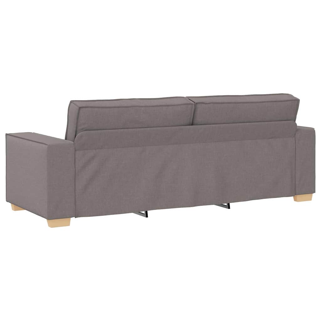 3-Seater Sofa with Cushion Taupe 220 x 78 x 84 cm Fabric