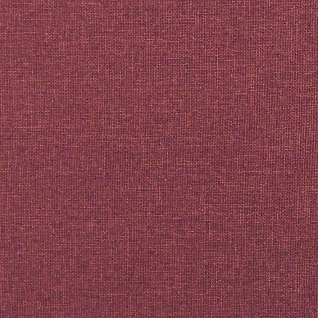 3-Seater Sofa with Cushion Wine red Fabric