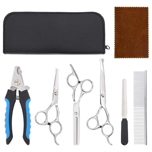 6 Piece Dog Grooming Scissors Set Stainless Steel