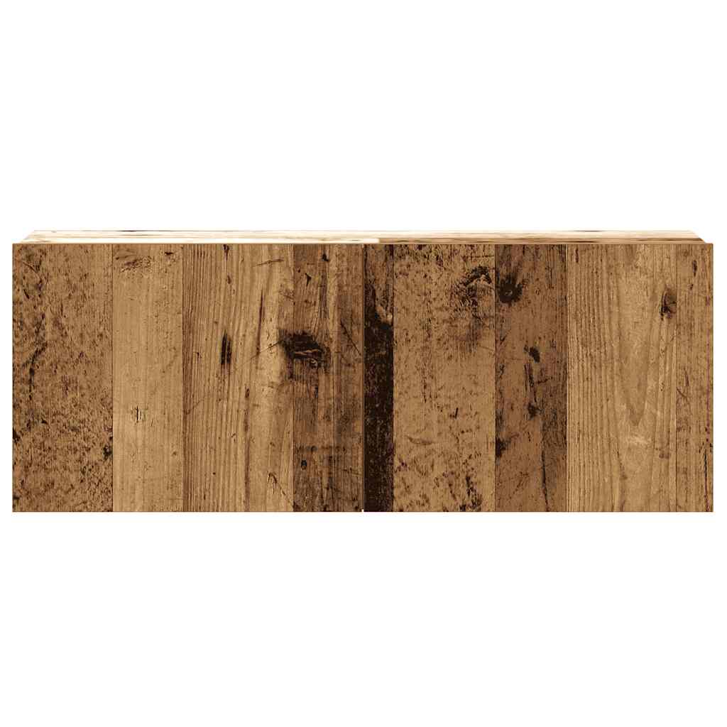 5 Piece TV Cabinet Set Wall-mounted Old Wood Engineered Wood