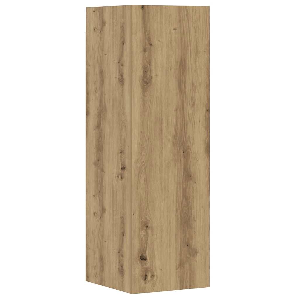 6 Piece TV Cabinet Set Wall-mounted Artisan Oak Engineered Wood