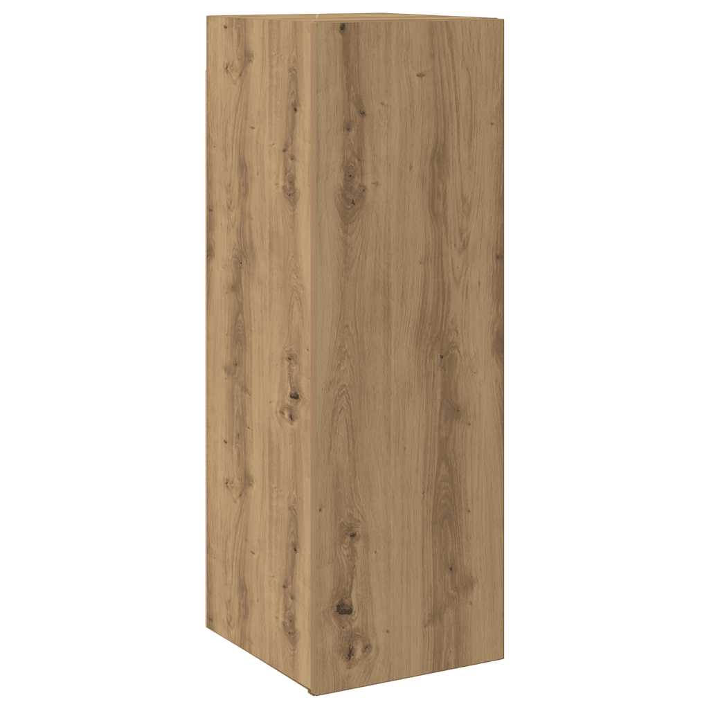 5 Piece TV Cabinet Set Wall-mounted Artisan Oak Engineered Wood