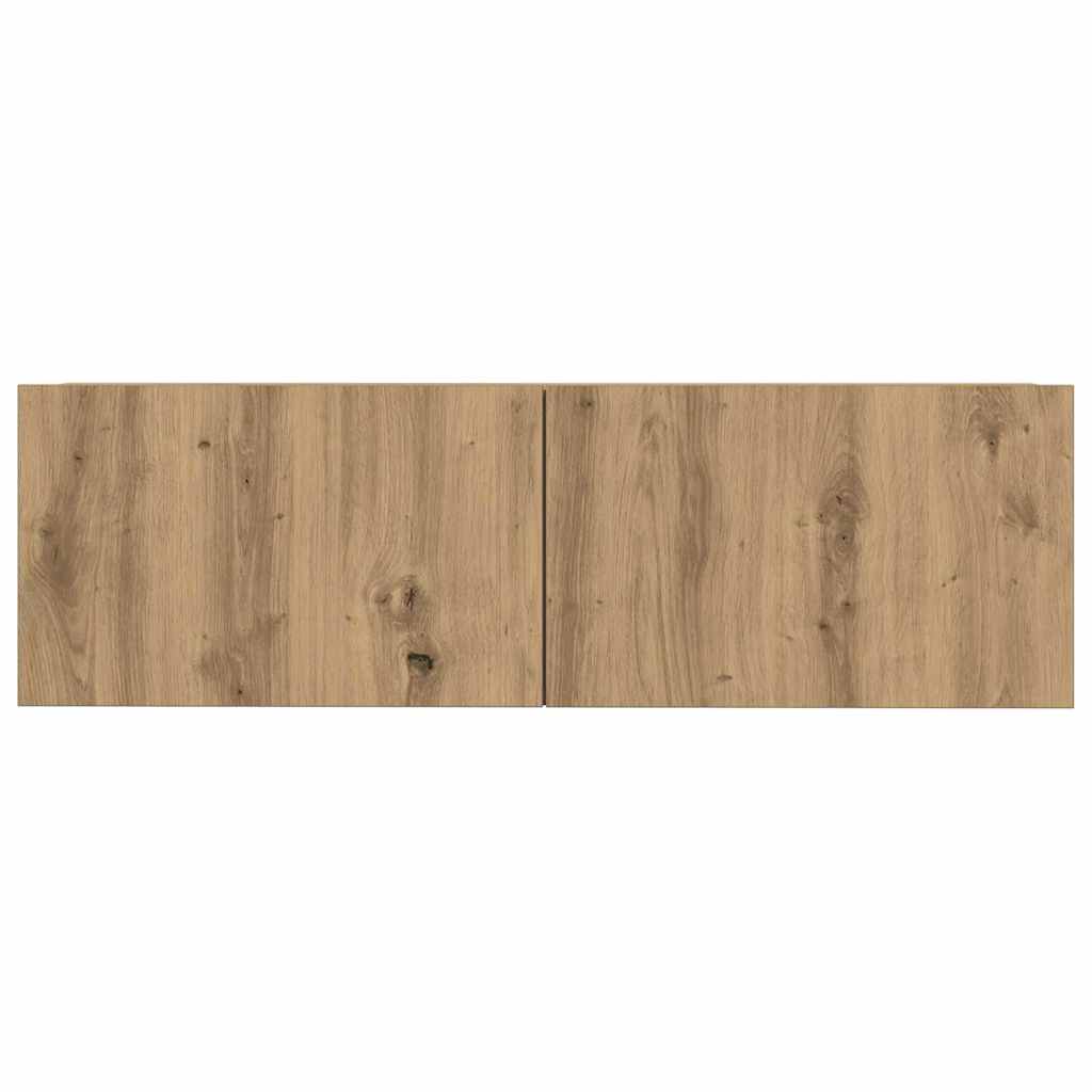 7 Piece TV Cabinet Set Wall-mounted Artisan Oak Engineered Wood