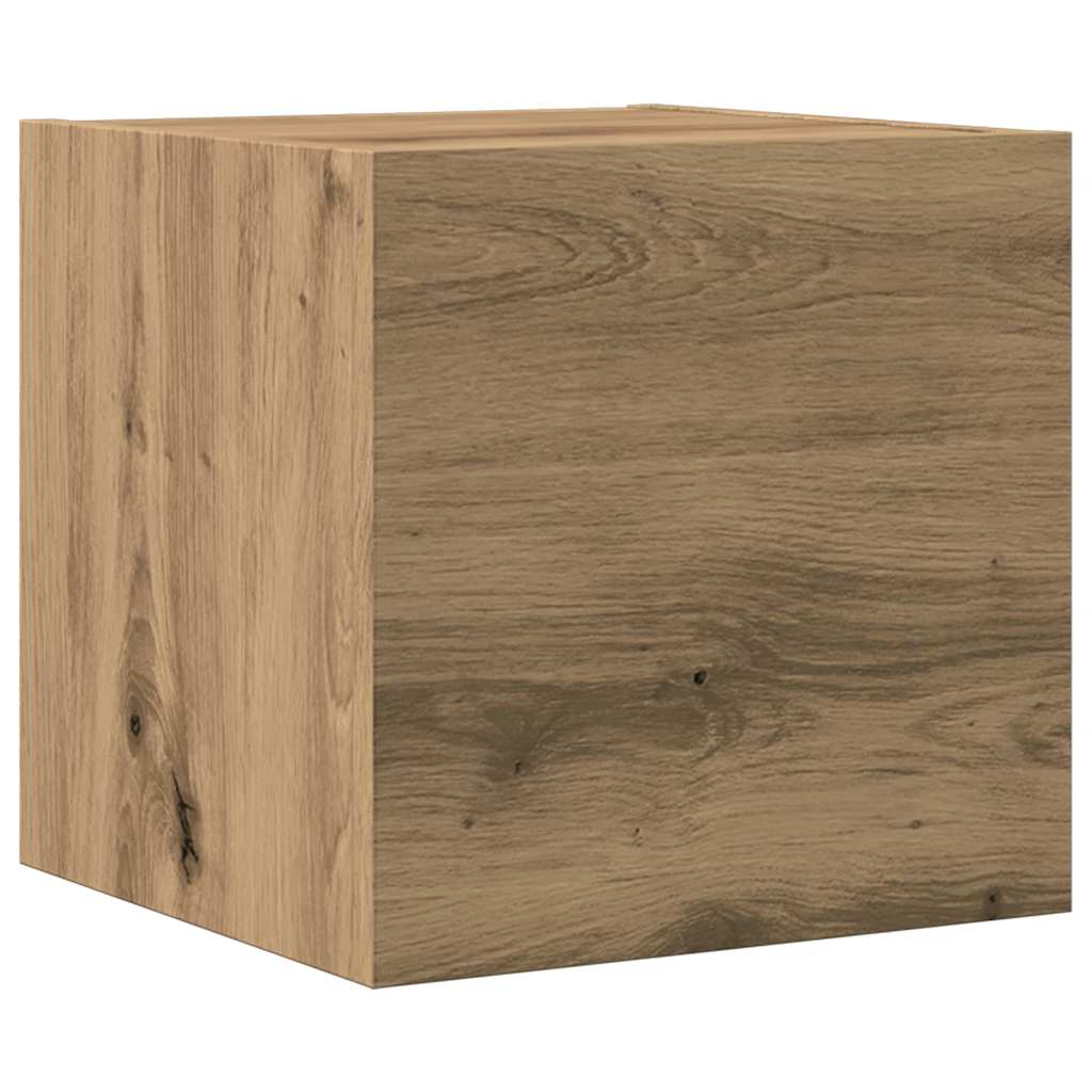 4 Piece TV Cabinet Set Wall-mounted Artisan Oak Engineered Wood