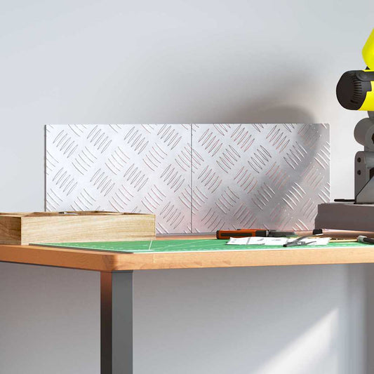 Checker Plates 2 pcs Silver 30 x 20 cm Aluminium