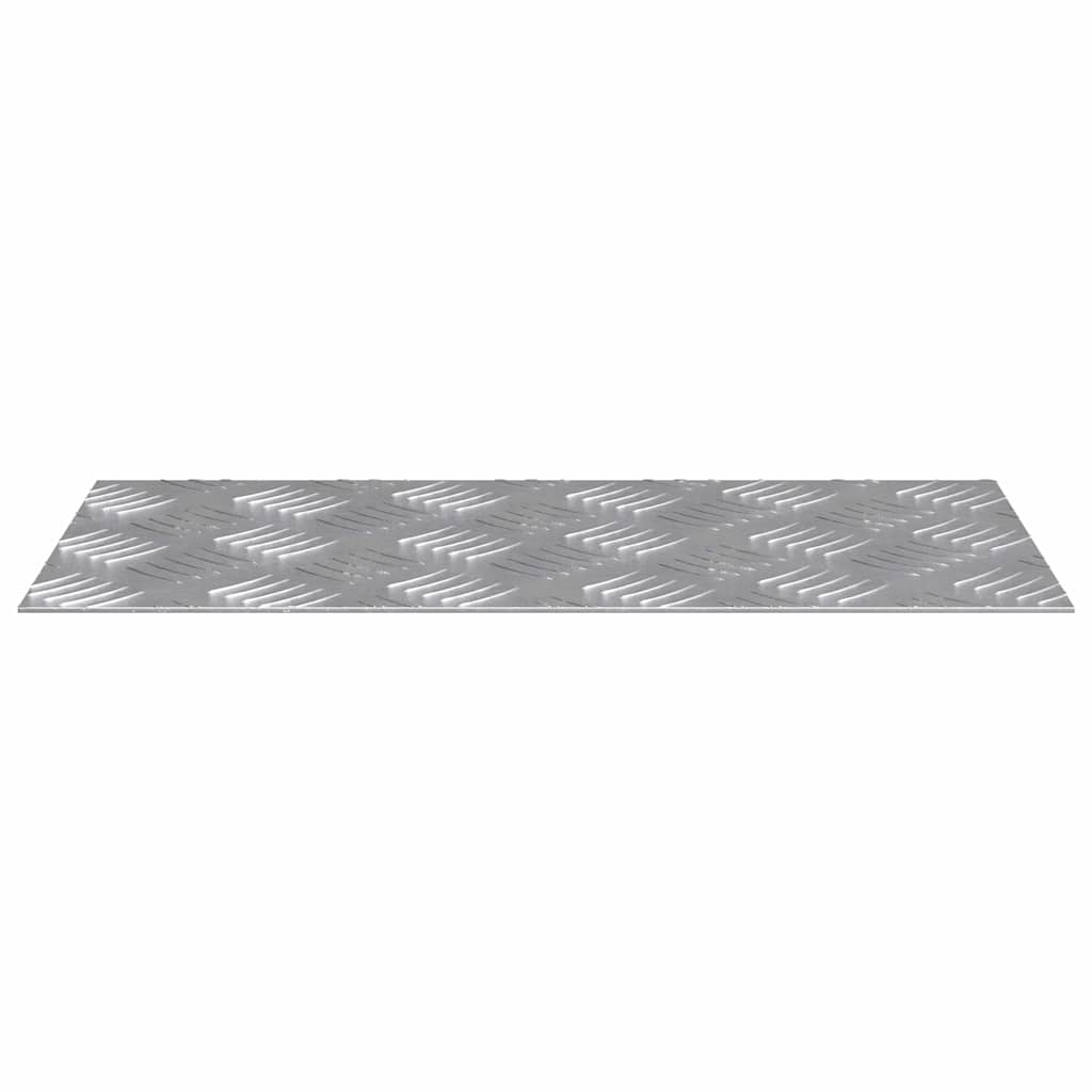 Checker Plates 4 pcs Silver 40 x 20 cm Aluminium