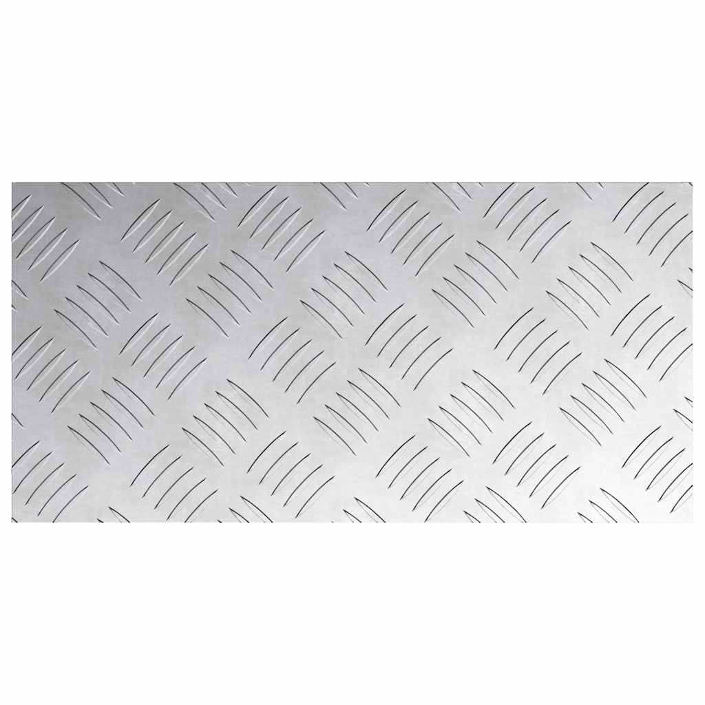 Checker Plates 4 pcs Silver 40 x 20 cm Aluminium