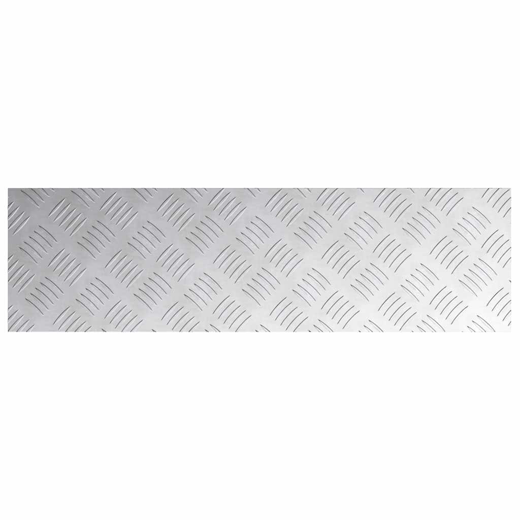 Checker Plates 4 pcs Silver 70 x 20 cm Aluminium