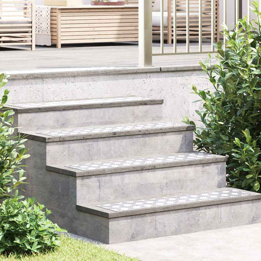 Checker Plates 4 pcs Silver 90 x 20 cm Aluminium