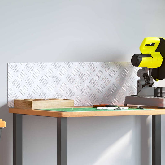 Checker Plates 2 pcs Silver 50 x 25 cm Aluminium