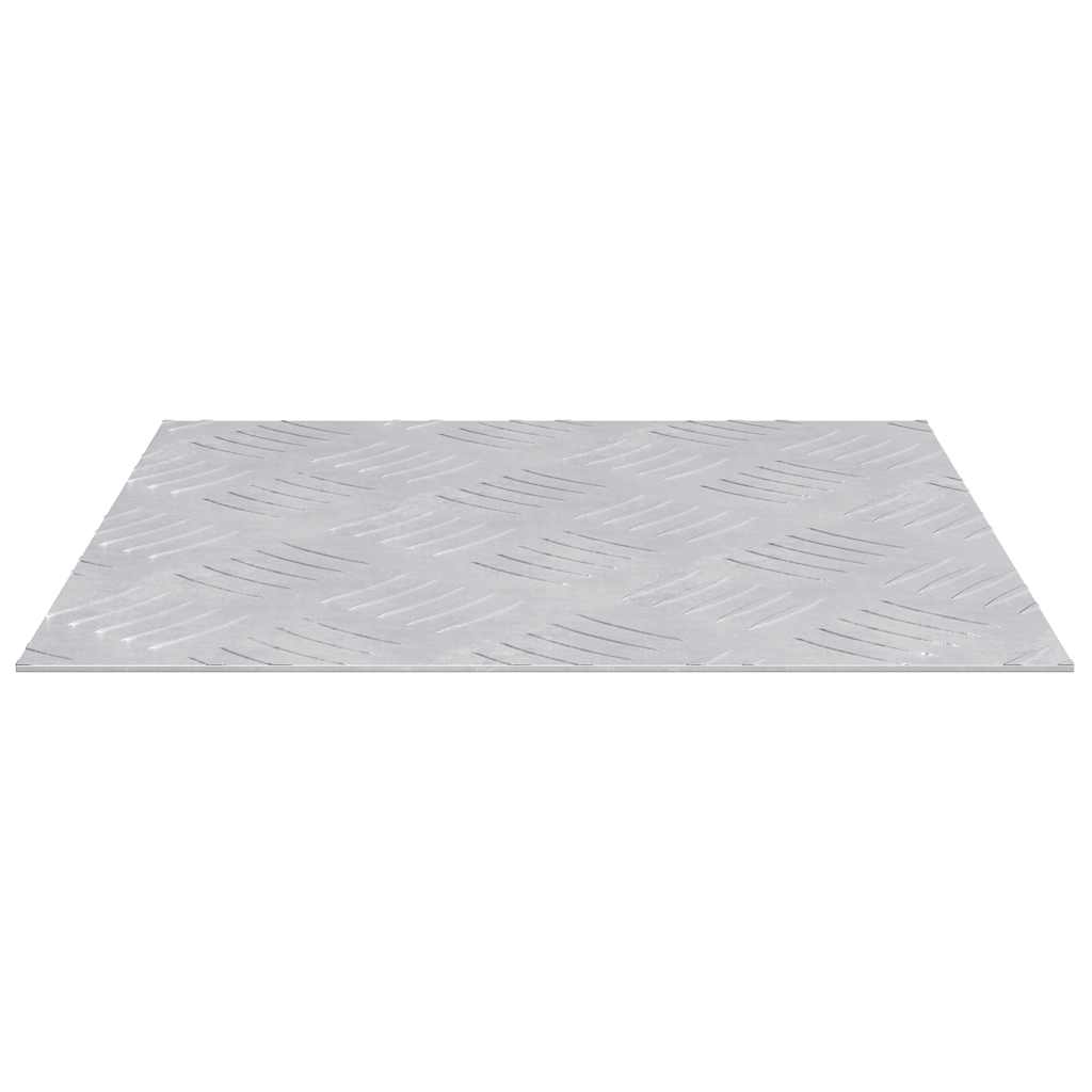 Checker Plates 4 pcs Silver 30 x 30 cm Aluminium