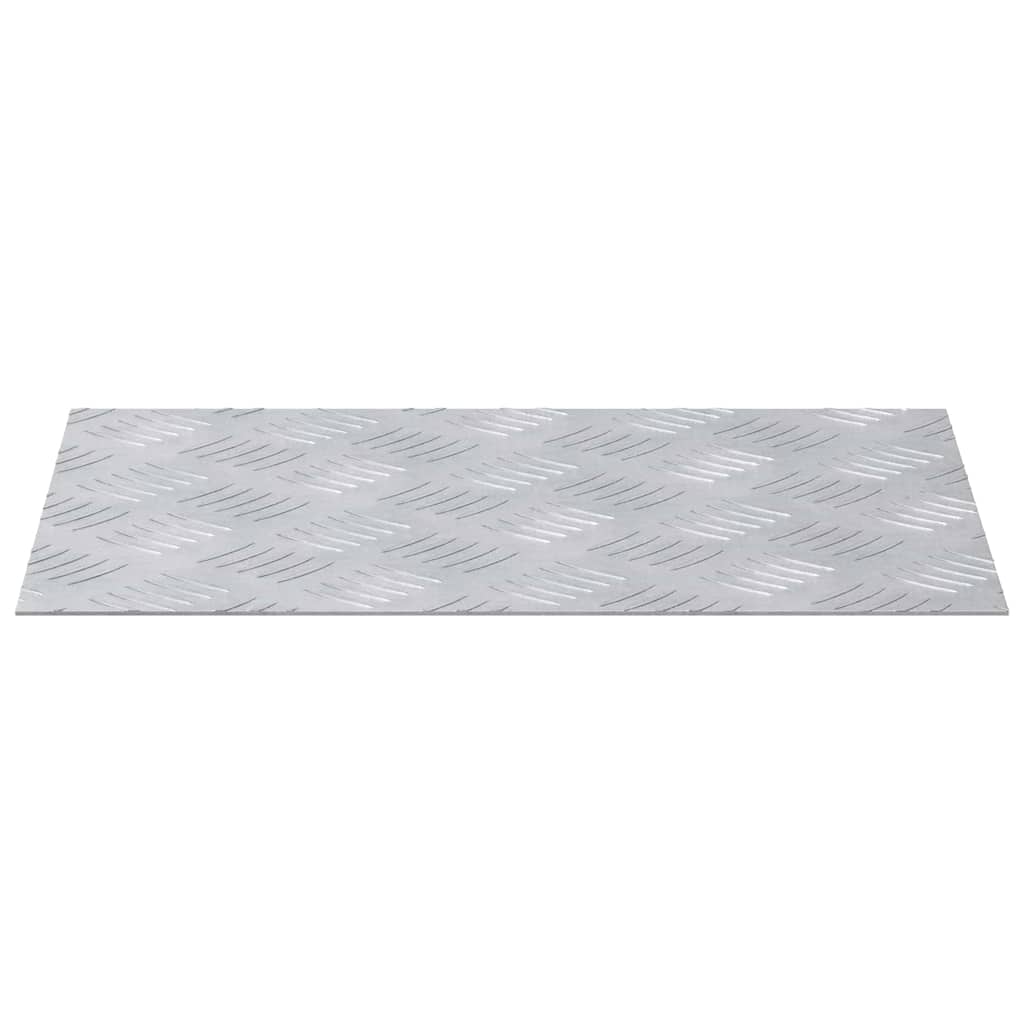 Checker Plates 4 pcs Silver 40 x 30 cm Aluminium