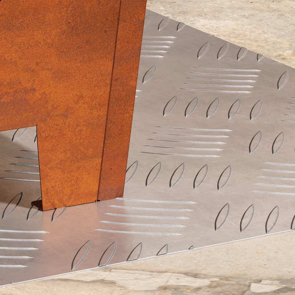 Checker Plates 2 pcs Silver 50 x 40 cm Aluminium