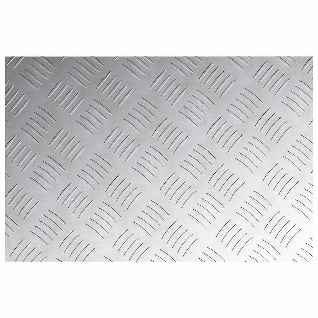 Checker Plates 4 pcs Silver 60 x 40 cm Aluminium