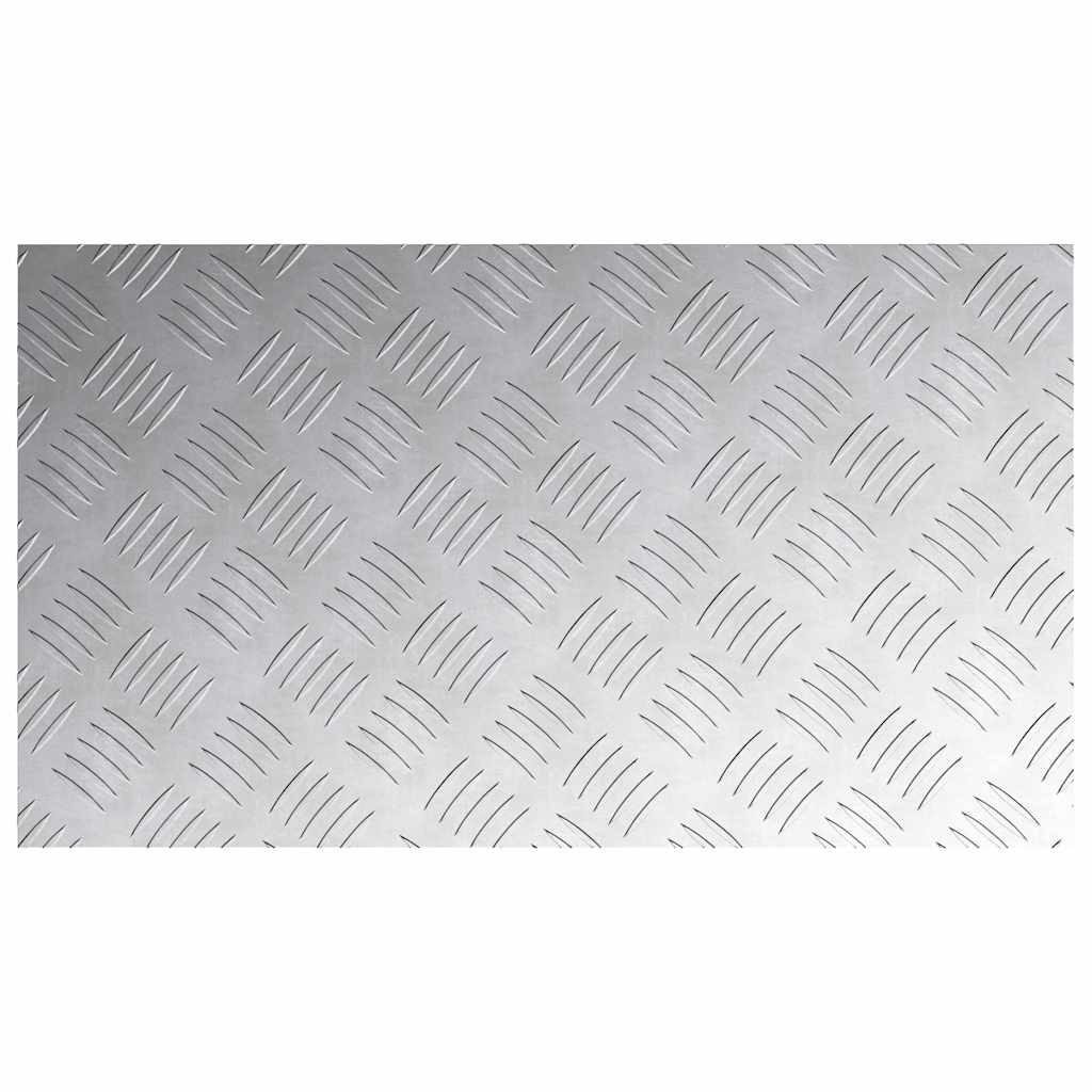 Checker Plates 4 pcs Silver 70 x 40 cm Aluminium