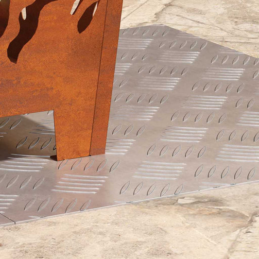 Checker Plates 2 pcs Silver 60 x 50 cm Aluminium