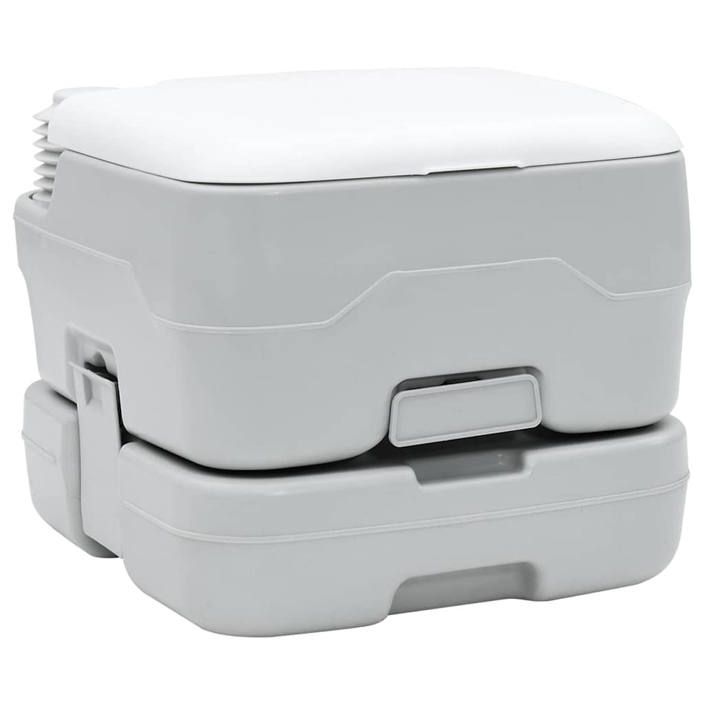 Camping Toilet 2 pcs Grey and White 50.5 x 33 x 103 cm
