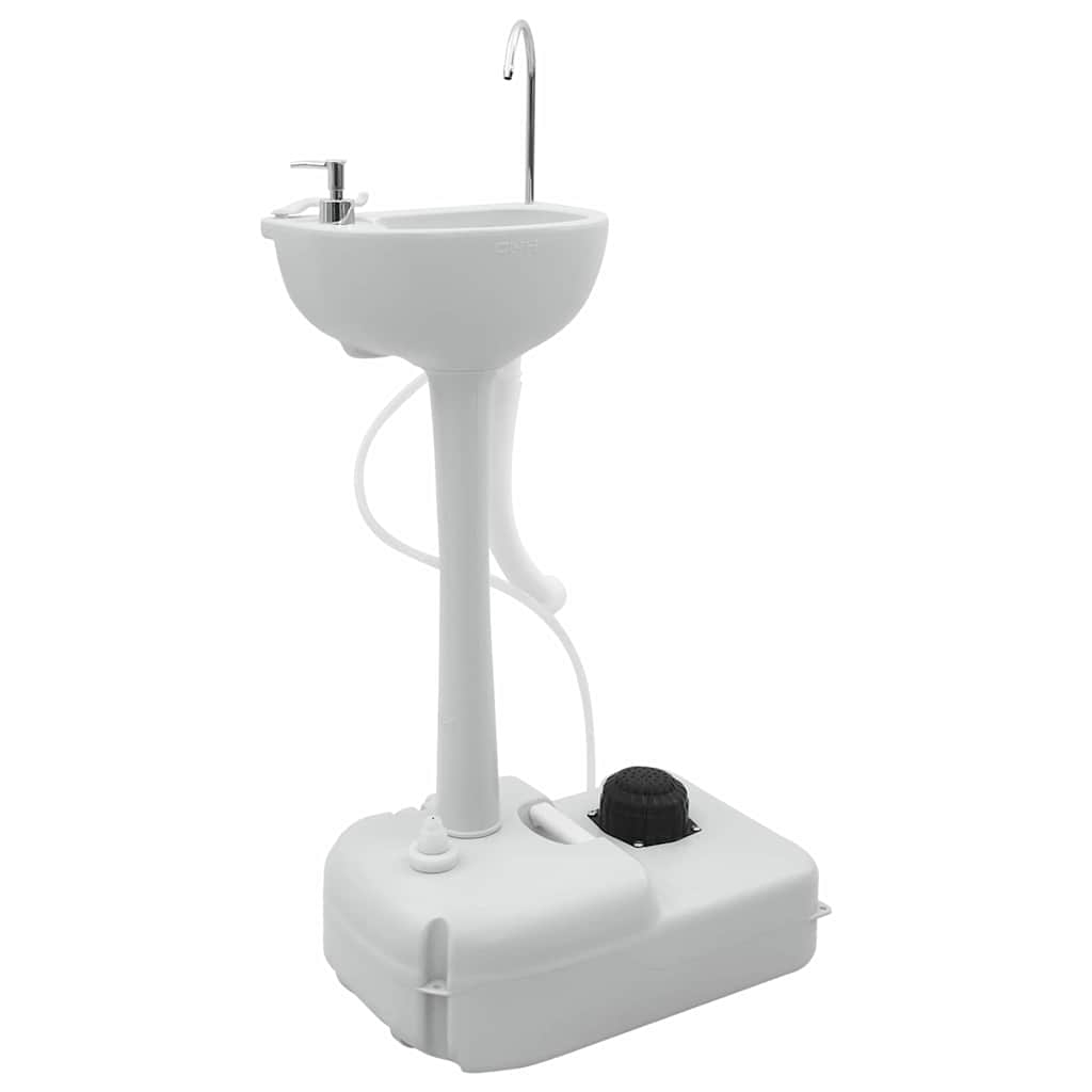 Camping Toilet 2 pcs Blue and White 50.5 x 33 x 103 cm
