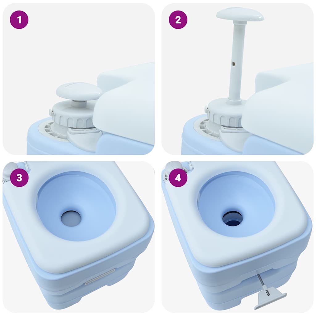 Camping Toilet Blue 41.5 x 36.5 x 42 cm