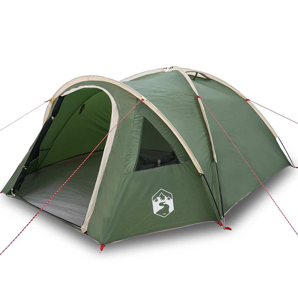 Camping Tent with Roof Green 308 x 268 x 130 cm Polyester