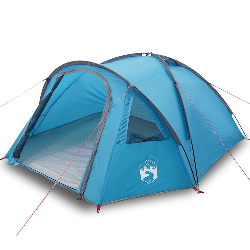 Camping Tent with Roof Blue 308 x 268 x 130 cm Polyester