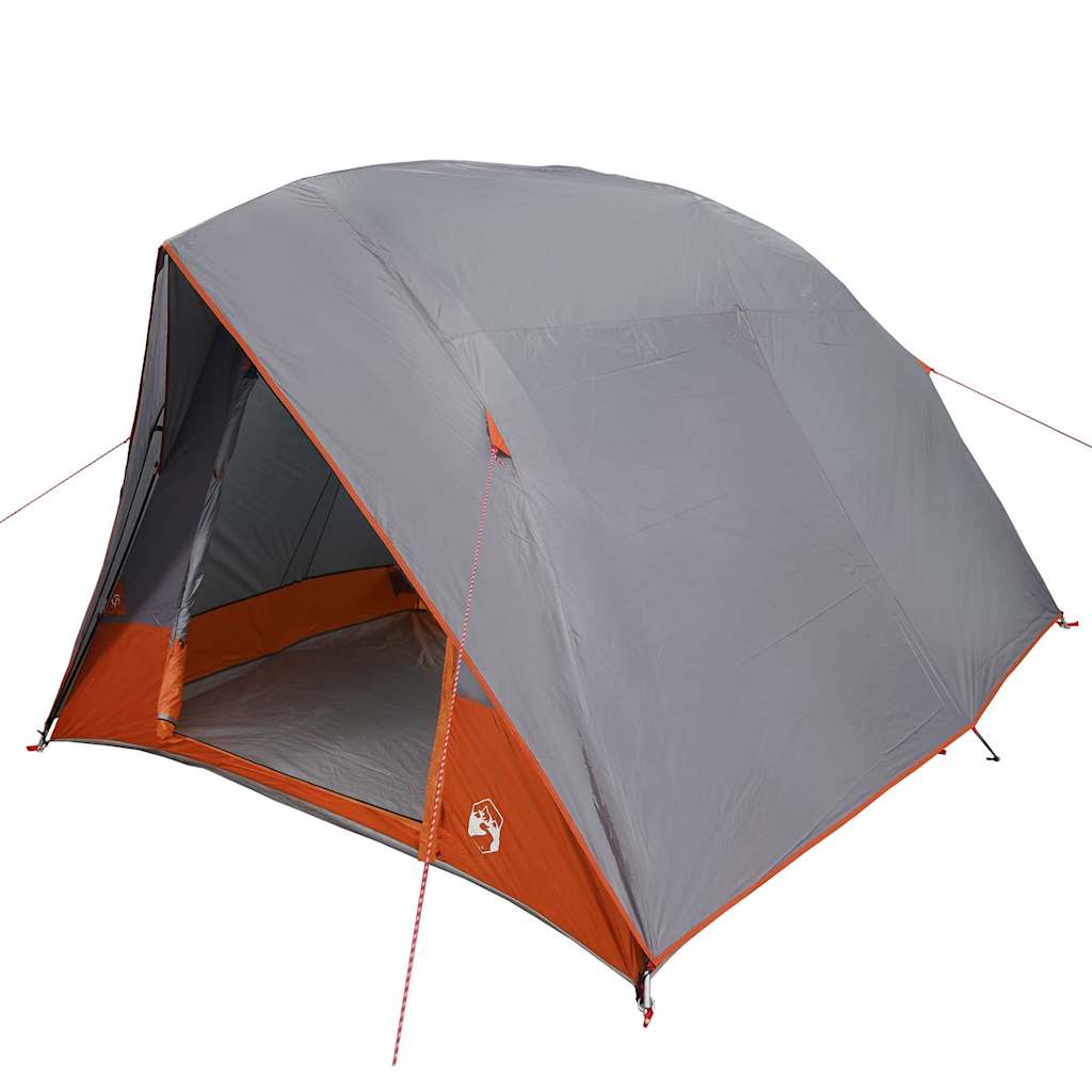 Camping Tent Grey and orange 320 x 275 x 190 cm Polyester