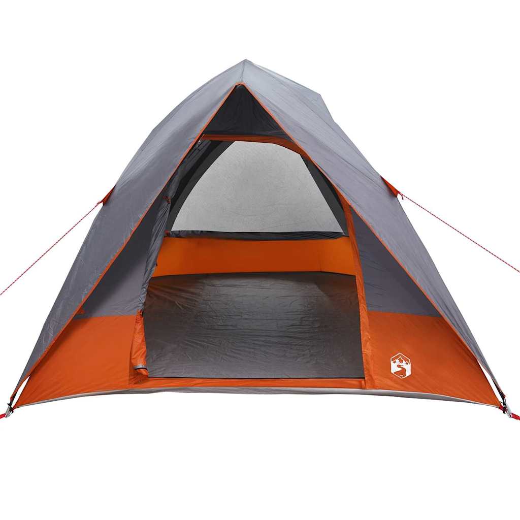 Camping Tent Grey and orange 320 x 275 x 190 cm Polyester