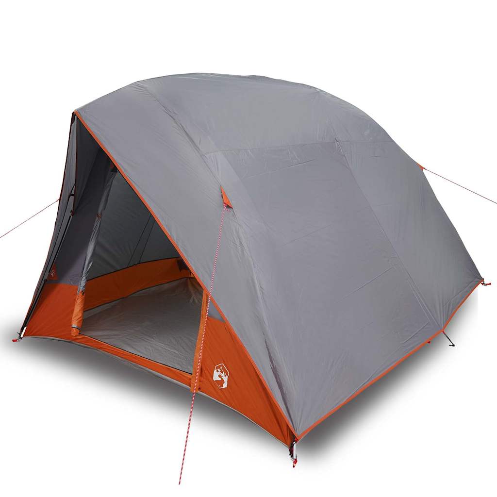 Camping Tent Grey and orange 320 x 275 x 190 cm Polyester