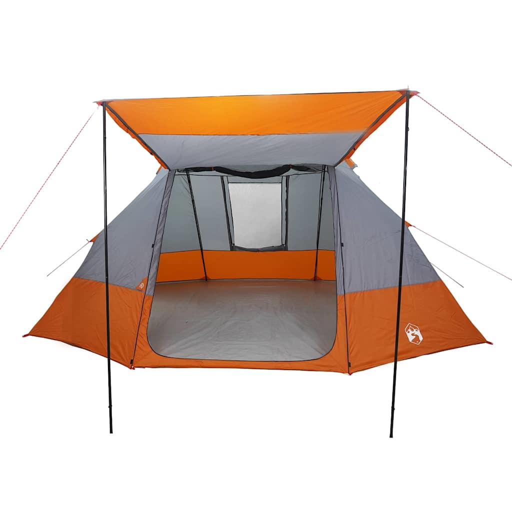 Camping Tent Grey and orange 482 x 360 x 227 cm Polyester