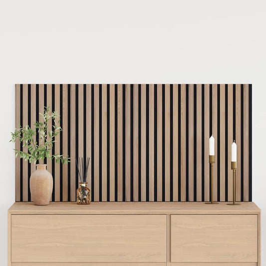 Acoustic Wall Panels 2 pcs Slatted 60.5x60 cm Oak Veneer