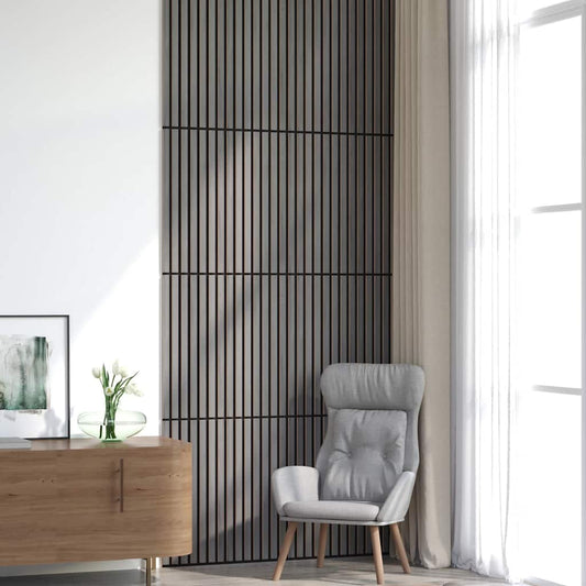 Acoustic Wall Panels 8 pcs Slatted 60.5x60 cm Oak Veneer