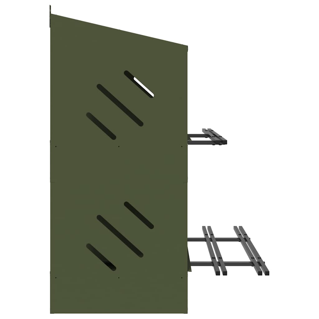 Chicken Nesting Box with 8 Compartments Olive Green Metal