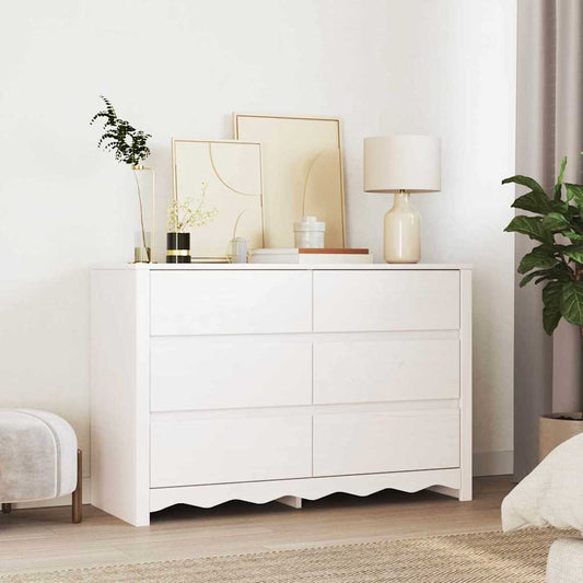 Chest of Drawers with Drawer Drammen White 111 x 43 x 73.5 cm