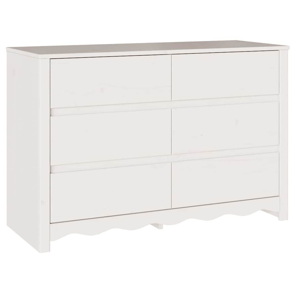 Chest of Drawers with Drawer Drammen White 111 x 43 x 73.5 cm
