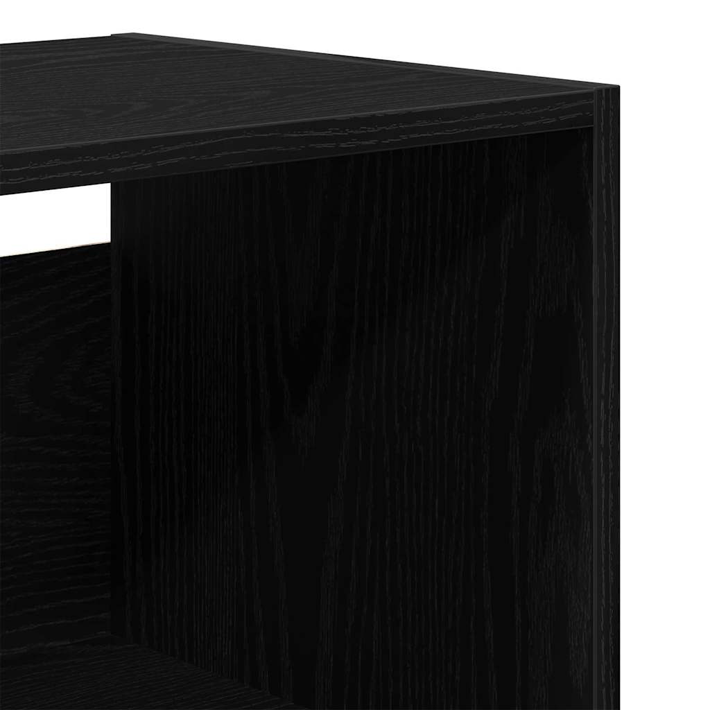 Highboard 2 pcs Black oak 70 x 34 x 180 cm Engineered wood